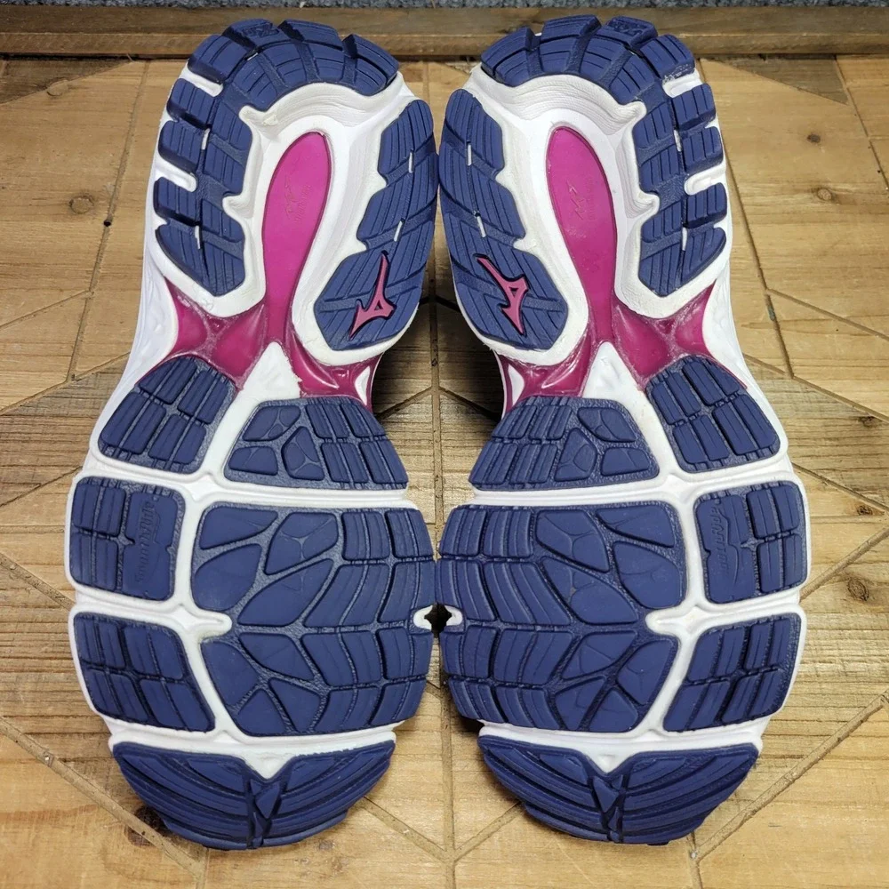 Mizuno Wave Inspire 16 Women's 7 Sneaker Waveknit Enamel Blueโ Running Shoes Gym - Picture 8 of 13